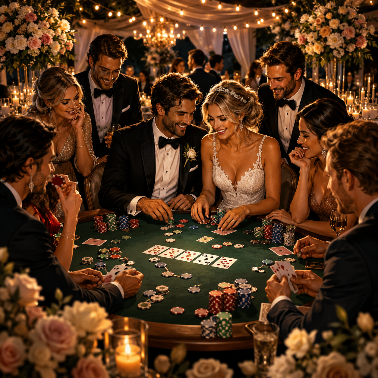 Hosted poker evening