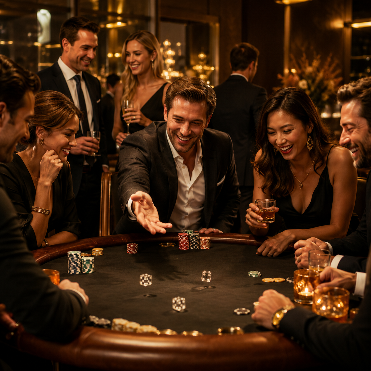 Hosted dice evening
